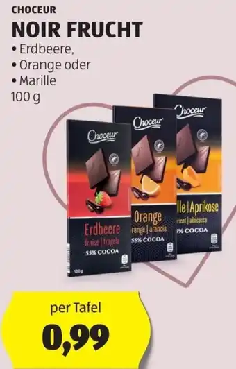 Hofer CHOCEUR NOIR FRUCHT 100g Angebot
