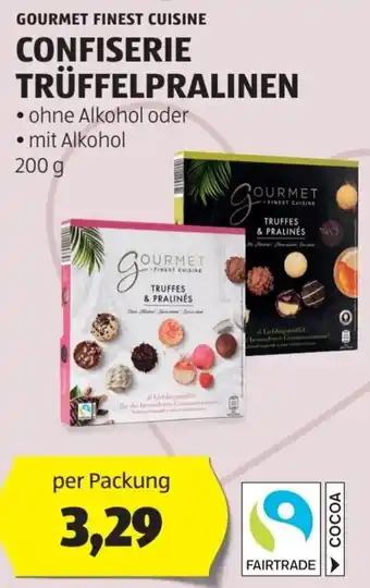 Hofer GOURMET FINEST CUISINE CONFISERIE TRÜFFELPRALINEN 200 g Angebot