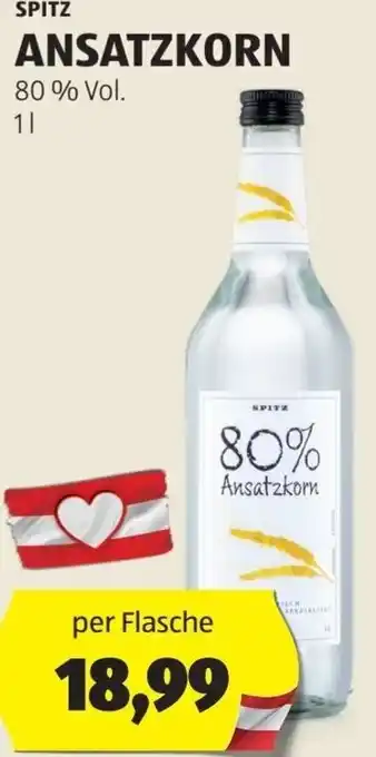 Hofer SPITZ ANSATZKORN 80 % Vol. 1l Angebot