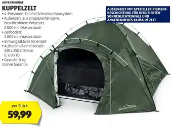 Hofer ADVENTURIDGE KUPPELZELT Angebot