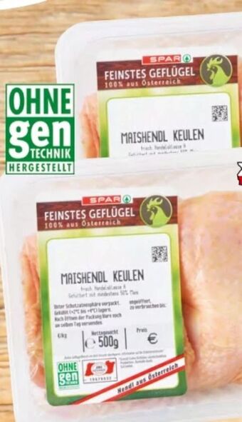 Eurospar Feinstes geflügel hendl-keulen Angebot