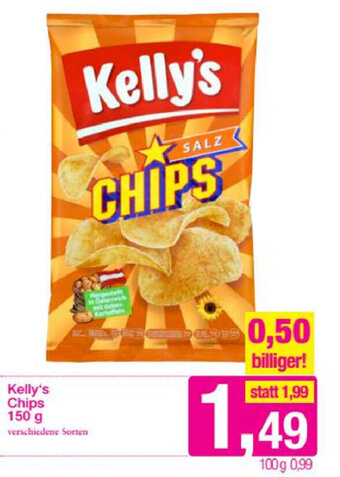 Sutterlüty Kelly's Chips 150g Angebot