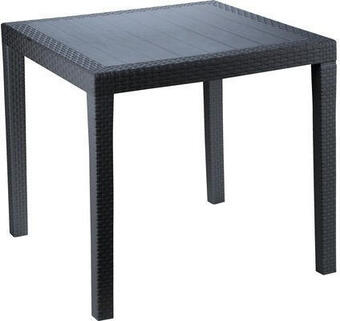 Hornbach Gartentisch king polyrattan kunststoff 79x79x72 cm, anthrazit Angebot