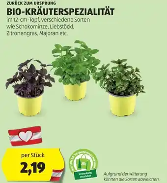 Hofer ZURÜCK ZUM URSPRUNG BIO-KRÄUTERSPEZIALITÄT per Stück Angebot