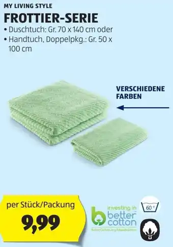 Hofer MY LIVING STYLE FROTTIER-SERIE : Gr. 50 x 100 cm per Stück/Packung Angebot
