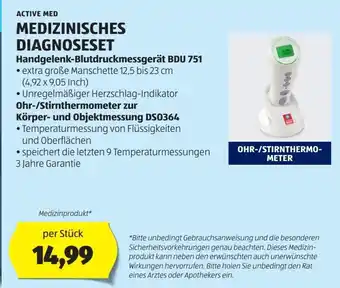 Hofer ACTIVE MED MEDIZINISCHES DIAGNOSESET per Stück Angebot