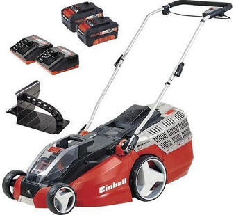 Hornbach Akku rasenmäher einhell power-x-change ge-cm 43 li m inkl.mulchkit 2x 18v/4,0ah akkus und 2 ladegeräte Angebot