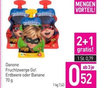 Sutterlüty Danone Fruchtzwerge Go! Erdbeere oder Banane 70 g Angebot