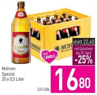 Sutterlüty Mohren Spezial 20 x 0,5 Liter Angebot