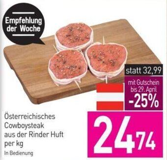 Sutterlüty Österreichisches Cowboysteak aus der Rinder Huft per kg In Bedienung Angebot
