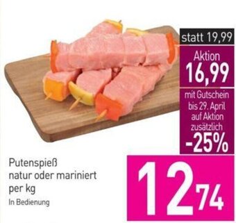 Sutterlüty Putenspieß natur oder mariniert per kg In Bedienung Angebot