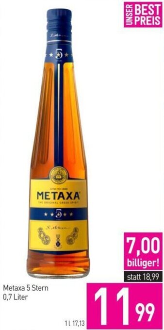Sutterlüty Metaxa 5 Stern 0,7 Liter Angebot