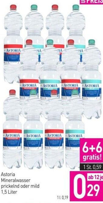 Sutterlüty Astoria Mineralwasser prickelnd oder mild 1,5 Liter Angebot