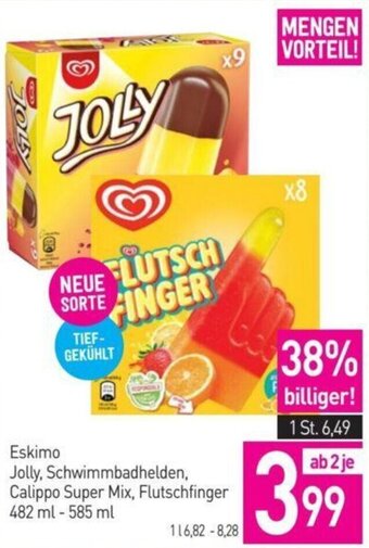 Sutterlüty Eskimo Jolly, Schwimmbadhelden, Calippo Super Mix, Flutschfinger 482 ml - 585 ml Angebot
