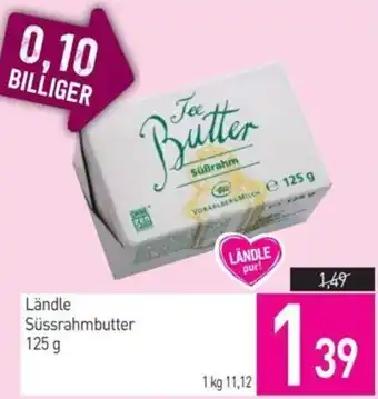 Sutterlüty Ländle Süssrahmbutter 125 g Angebot