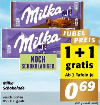 Nah&Frisch Milka Schokolade versch. Sorten 85 - 100 g-Tafel Angebot