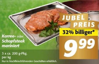 Nah&Frisch Karree- oder Schopfsteak mariniert 3 x ca. 200 g-Pkg. Angebot