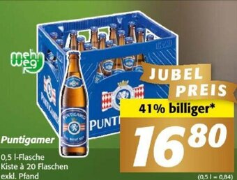 Nah&Frisch Puntigamer 0,5 1-Flasche Kiste à 20 Flaschen exkl. Pfand Angebot