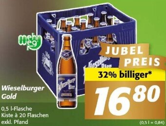 Nah&Frisch Wieselburger Gold 0,5 l-Flasche Kiste à 20 Flaschen exkl. Pfand Angebot