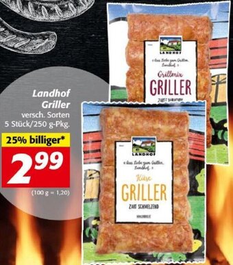 Nah&Frisch Landhof Griller versch. Sorten 5 Stück/250 g-Pkg. Angebot