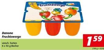Nah&Frisch Danone Fruchtzwerge versch. Sorten 6 x 50 g-Becher Angebot