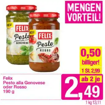 Sutterlüty Felix Pesto Alla Genovese Oder Rosso 190g Angebot