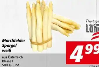 Nah&Frisch Marchfelder Spargel weiß aus Österreich Klasse I 500 g-Bund Angebot