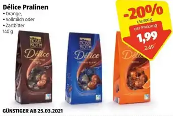 Hofer Délice Pralinen 140g Angebot