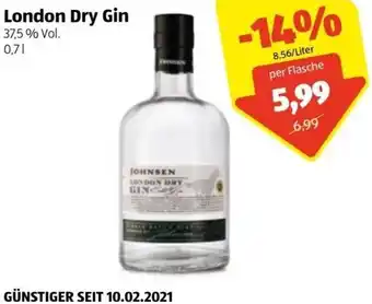Hofer London Dry Gin 0,71 Angebot