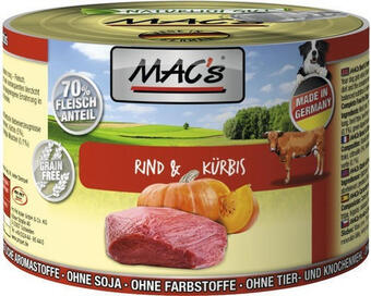 Hornbach Hundefutter nass mac's rind und kürbis 200 g Angebot