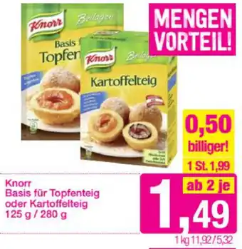 Sutterlüty Knorr Basis Für Topfenteig Oder Kartoffelteig 125g/280g Angebot