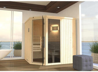 Hornbach Elementsauna weka varberg gtf gr.3 inkl. 7,5 kw ofen u.digitaler steuerung mit fenster und graphitfarbiger ganzglastüre Angebot