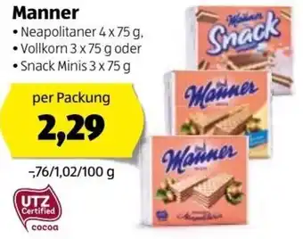 Hofer Manner 75g Angebot