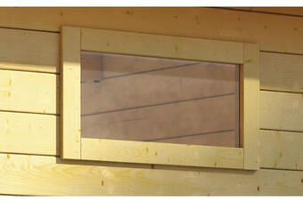 Hornbach Einzelfenster für gartenhaus 38 mm karibu feststehend 85x44 cm natur Angebot