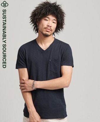 Superdry Organic cotton v neck slub pocket t-shirt Angebot