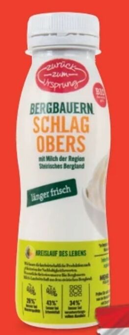 Hofer Bio-bergbauern schlagobers Angebot