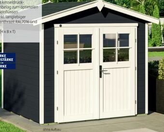 Hofer Gartenhaus anthrazit Angebot