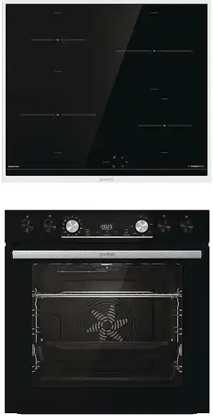 Media Markt Gorenje black set 4 induktion, herdset inkl. kochfeld (induktion, a, 77 l) mit 5 jahre geräteschutz Angebot