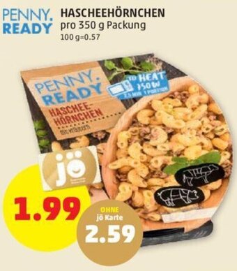 PENNY PENNY READY , HASCHEEHÖRNCHEN pro 350 g Packung Angebot