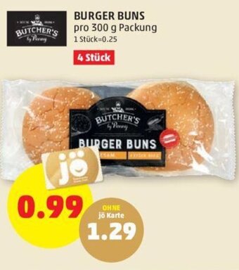 PENNY BURGER BUNS pro 300 g Packung Angebot