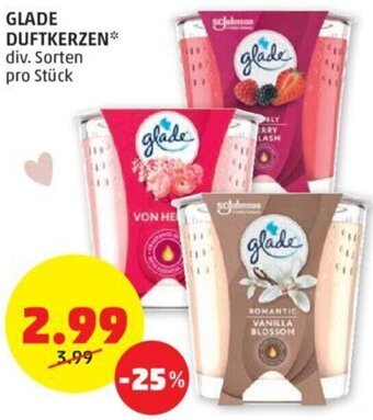 PENNY GLADE DUFTKERZEN** div. Sorten pro Stück Angebot