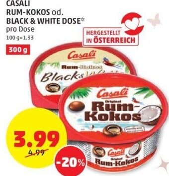 PENNY CASALI RUM-KOKOS od. BLACK & WHITE DOSE* pro Dose Angebot