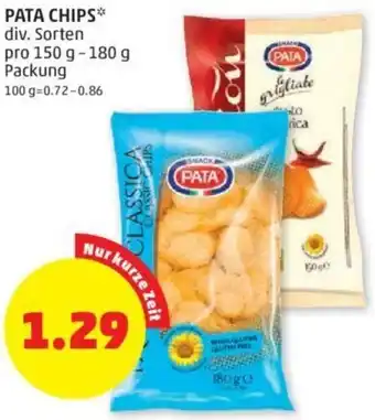 PENNY PATA CHIPS* div. Sorten pro 150 g- 180 g Packung Angebot