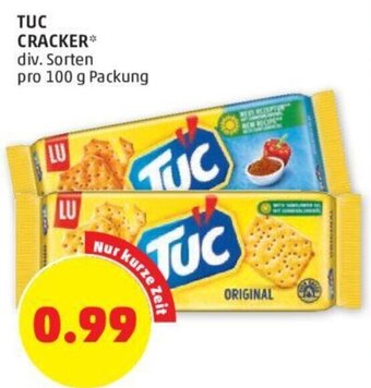PENNY TUC CRACKER* div. Sorten pro 100 g Packung Angebot