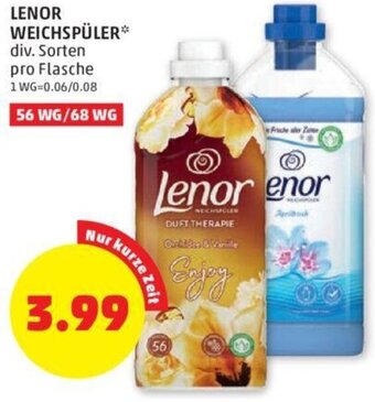 PENNY LENOR WEICHSPÜLER* div. Sorten pro Flasche Angebot