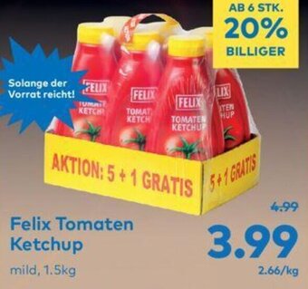 T&G Felix Tomaten Ketchup mild, 1.5kg Angebot