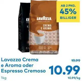 T&G Lavazza Crema e Aroma oder Espresso 1kg Angebot