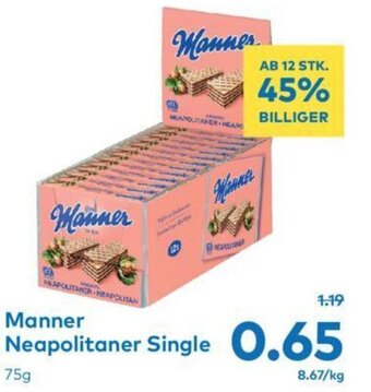 T&G Manner Neapolitaner Single 75g Angebot