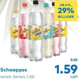 T&G Schweppes versch. Sorten, 1.25l Angebot