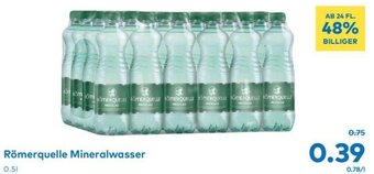T&G Römerquelle Mineralwasser 0.5l Angebot